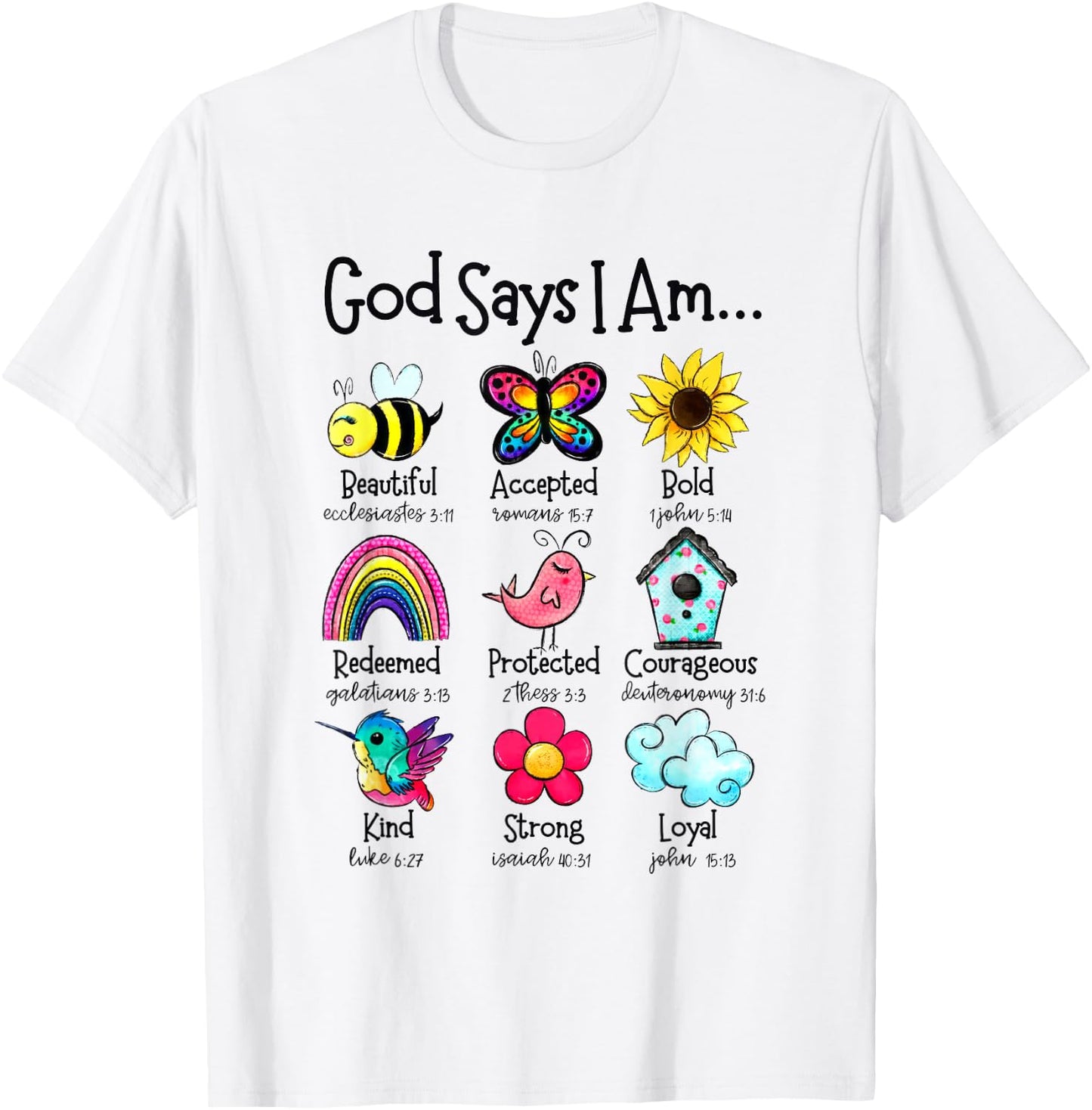 God Says I Am Bee Spring Christian Funny Easter Day Kids T-Shirt - T-Shirt | White