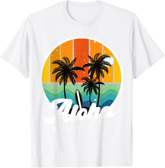 Aloha Hawaiian-Shirt Palm Beach Hawaii Kids Youth Teen Girl T-Shirt - T-Shirt | White
