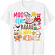 Farm Animals Sounds Oink Baa Neigh Cluck Moo Toddler Farmer T-Shirt - T-Shirt | White