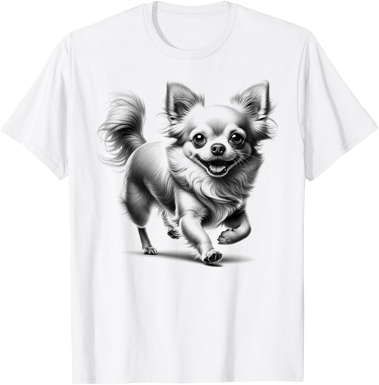 Super Cute Chihuahua Photorealistic Drawing Style T-Shirt - T-Shirt | White