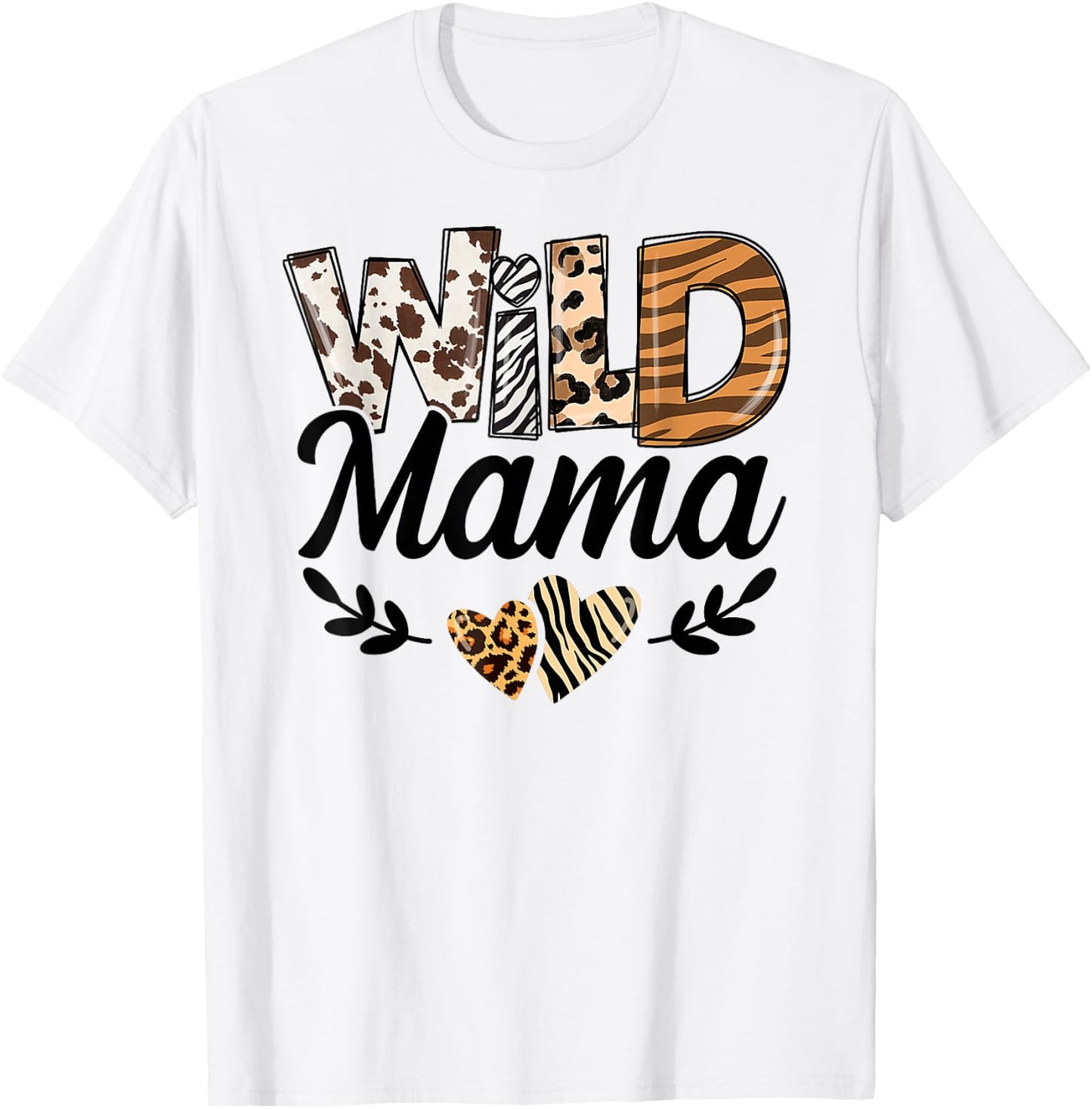 Wild Mama Birthday Family Mom Safari Zoo Jungle Animals T-Shirt - T-Shirt | White