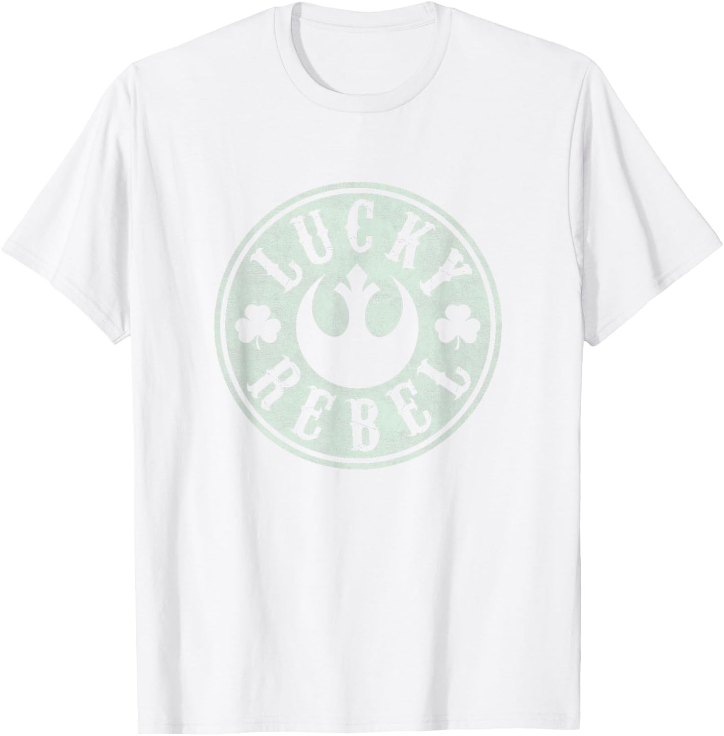 Star Wars Classic St. Patrick's Day Lucky Rebel Distressed T-Shirt - T-Shirt | White