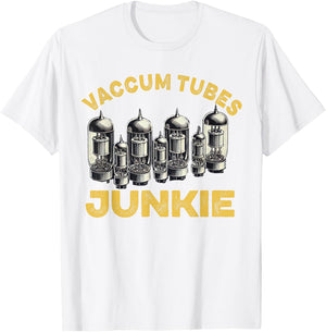 Vacuum tube Amp Amplifier Analog Audio Electron Valve Guitar T-Shirt - T-Shirt | White