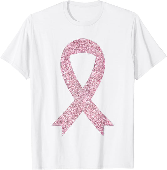 Breast Cancer Pink Ribbon T-Shirt - T-Shirt | White