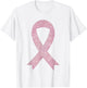 Breast Cancer Pink Ribbon T-Shirt - T-Shirt | White