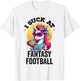 I Suck at Fantasy Football Funny Unicorn Loser Punishment T-Shirt - T-Shirt | White