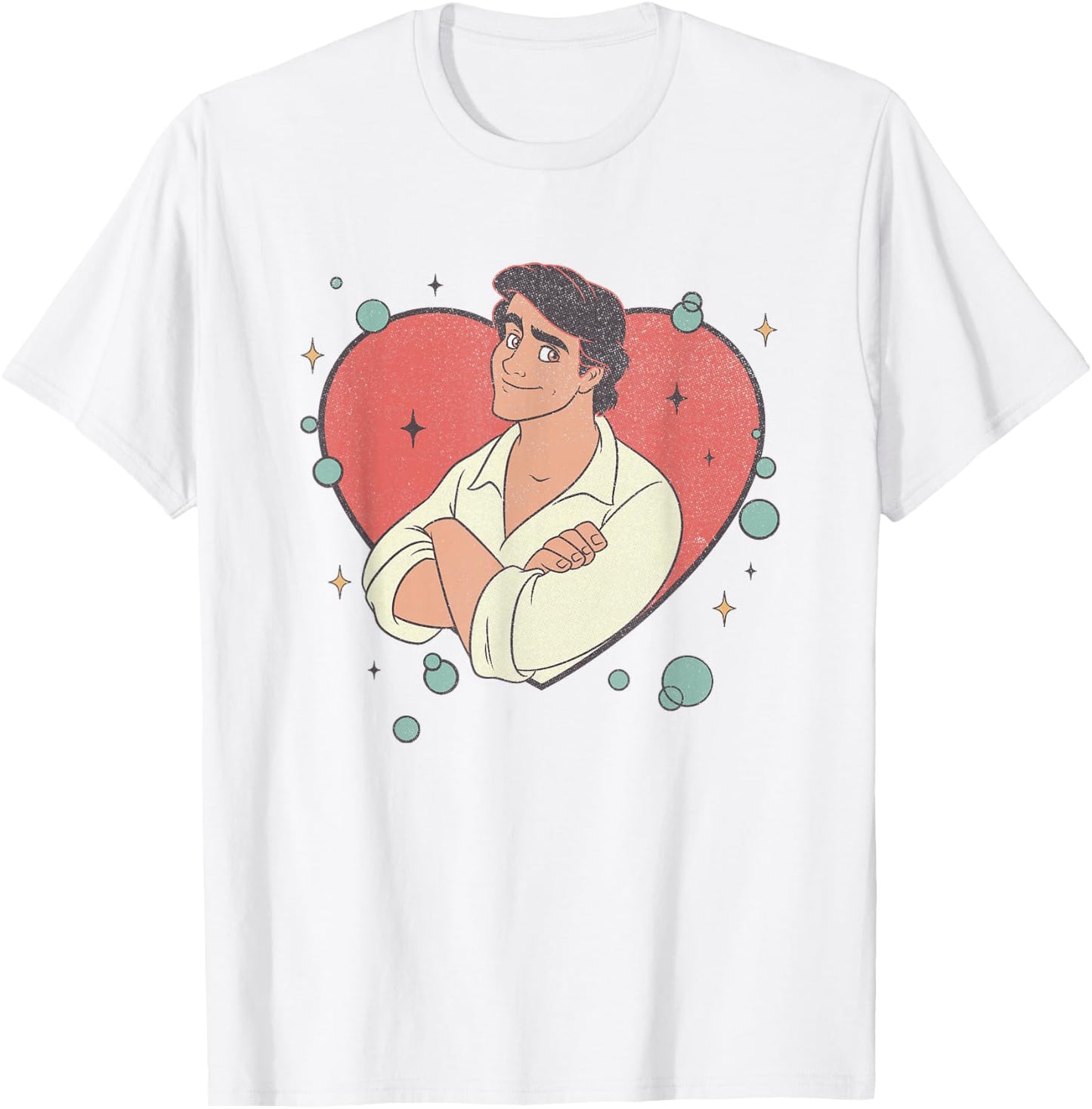 Disney The Little Mermaid Valentine's Day Prince Eric Logo T-Shirt - T-Shirt | White