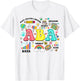 ABA therapist behavior analyst autism therapy RBT floral T-Shirt - T-Shirt | White