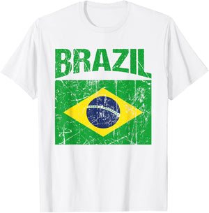 Brazilian Flag Brazil Women Men Kids Brasil T-Shirt - T-Shirt | White