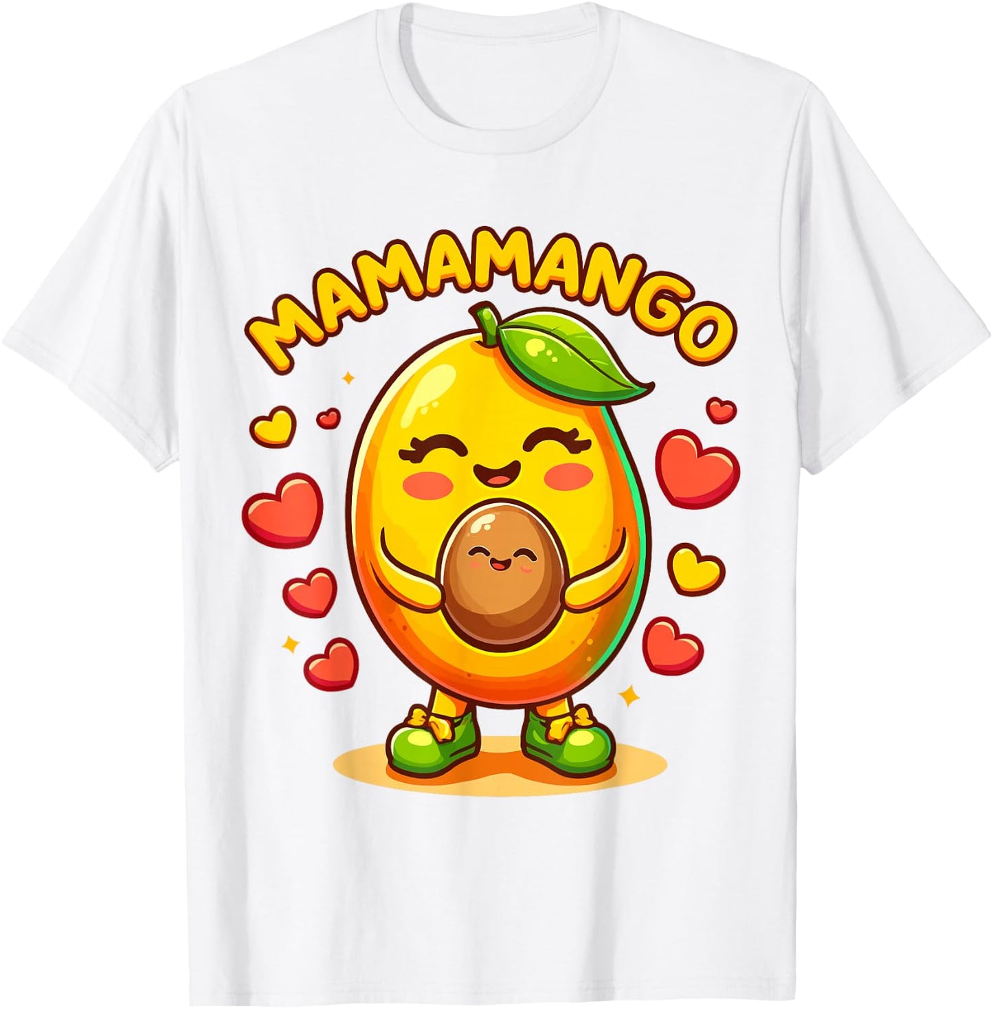 Mamamango Mother and Baby Mango Mom Pregnancy T-Shirt - T-Shirt | White