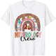 Nephrology Crew Rainbow Kidney Leopard Nephrology Nurse T-Shirt - T-Shirt | White