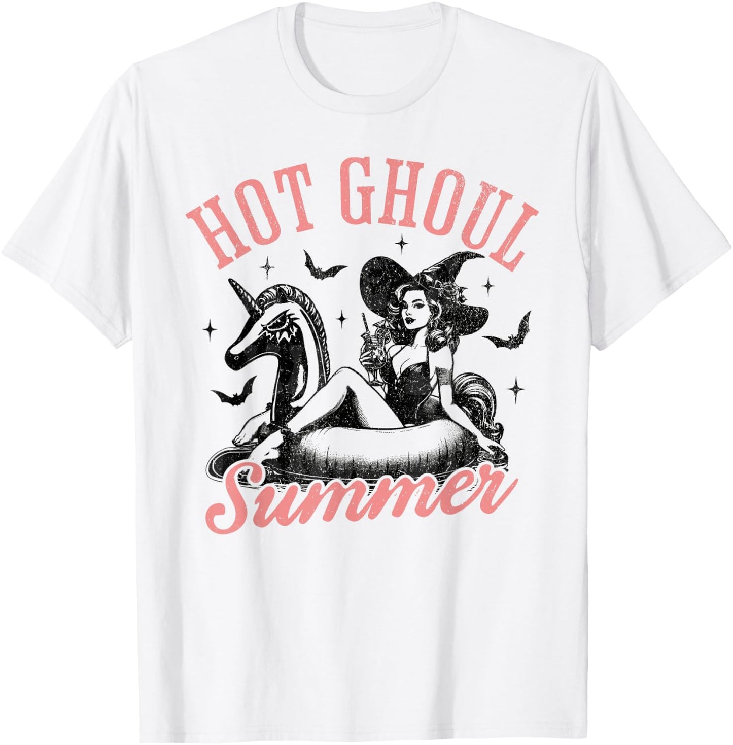 Women Funny Halloween Hot Ghoul Summer Summerween T-Shirt - T-Shirt | White