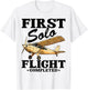 Pilot First Solo Flight Completed Aviation Funny Gift T-Shirt - T-Shirt | White