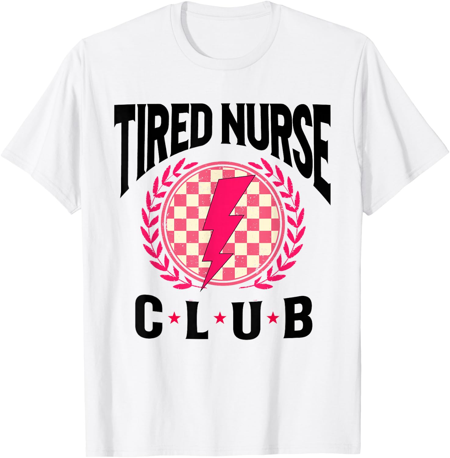 Tired Nurses Club Funny Groovy CRNA RN Future Nursing School T-Shirt - T-Shirt | White