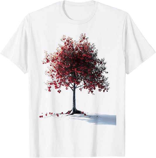 Tree Abstract Graphic Nature Artwork Drawing Tree T-Shirt - T-Shirt | White