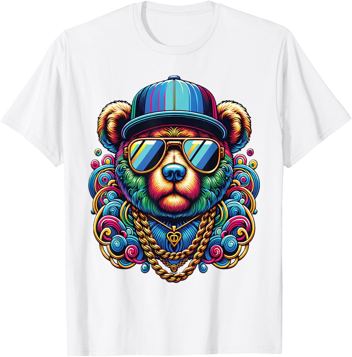 Gangsta Teddy Bear T-Shirt - T-Shirt | White