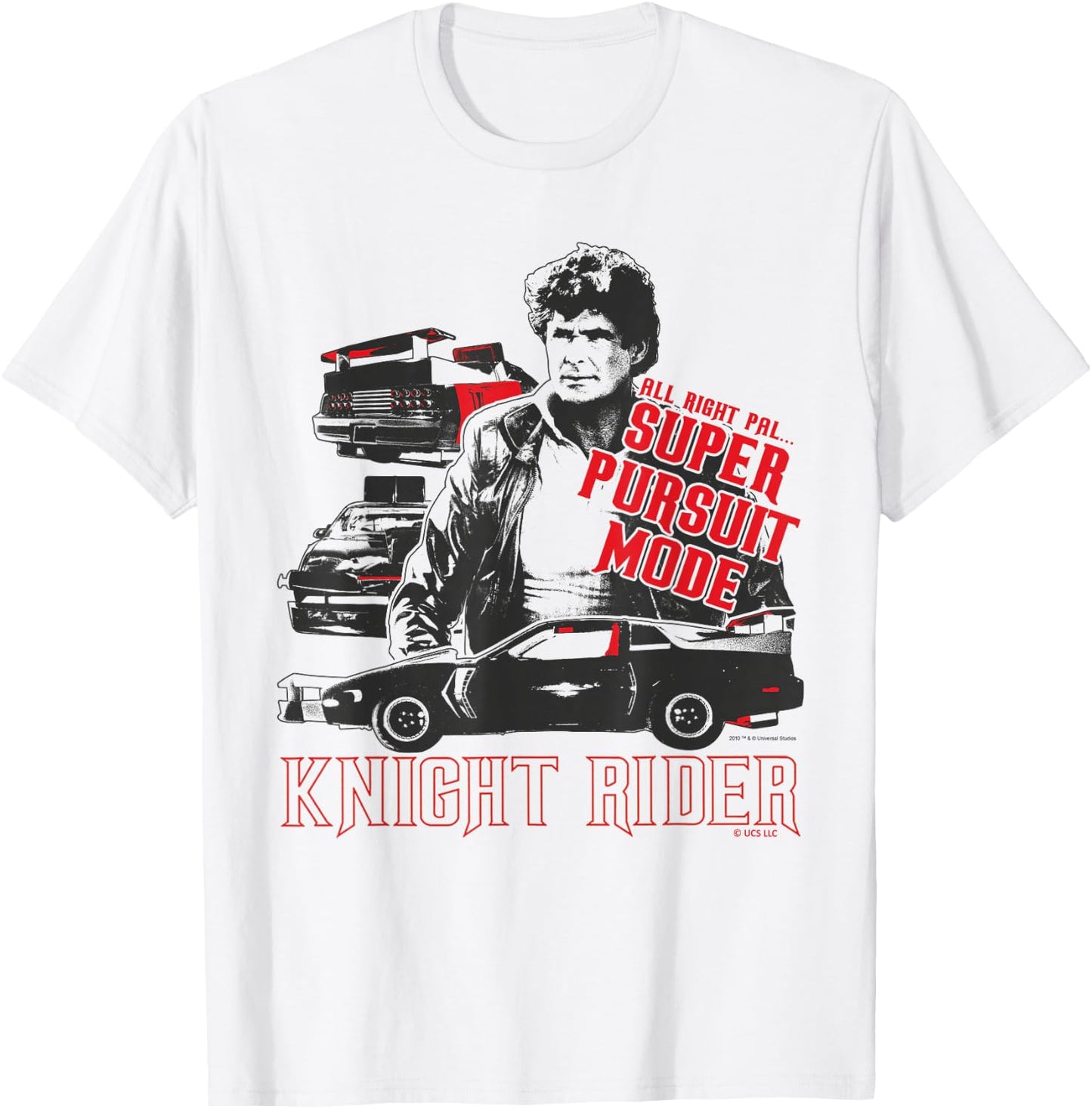 Knight Rider Super Pursuit Mode All Right Pal T-Shirt - T-Shirt | White