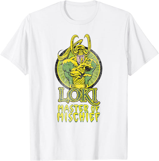 Marvel Loki Master of Mischief Vintage Comic Villain T-Shirt - T-Shirt | White