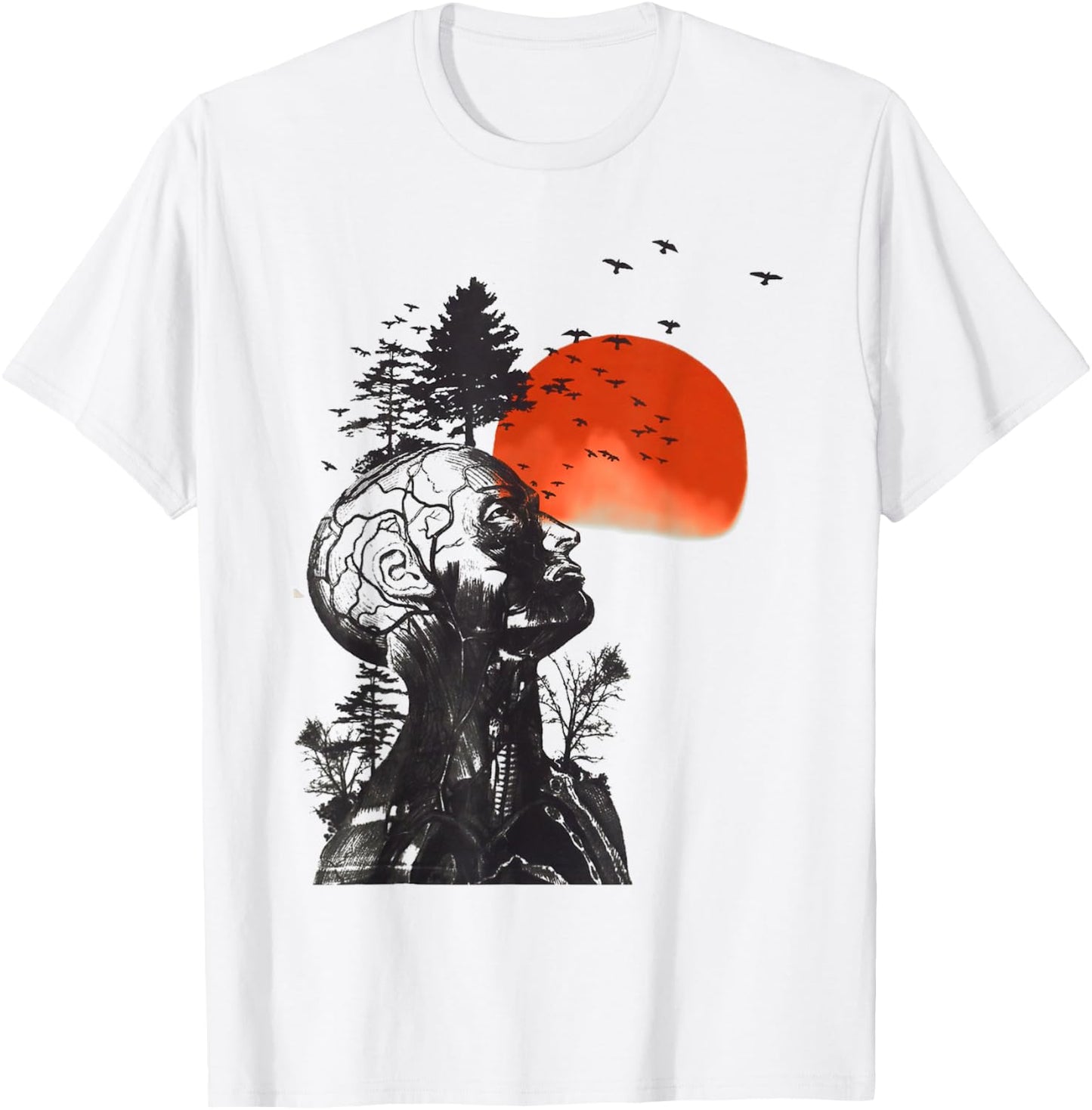 Nature on a human art T-Shirt - T-Shirt | White