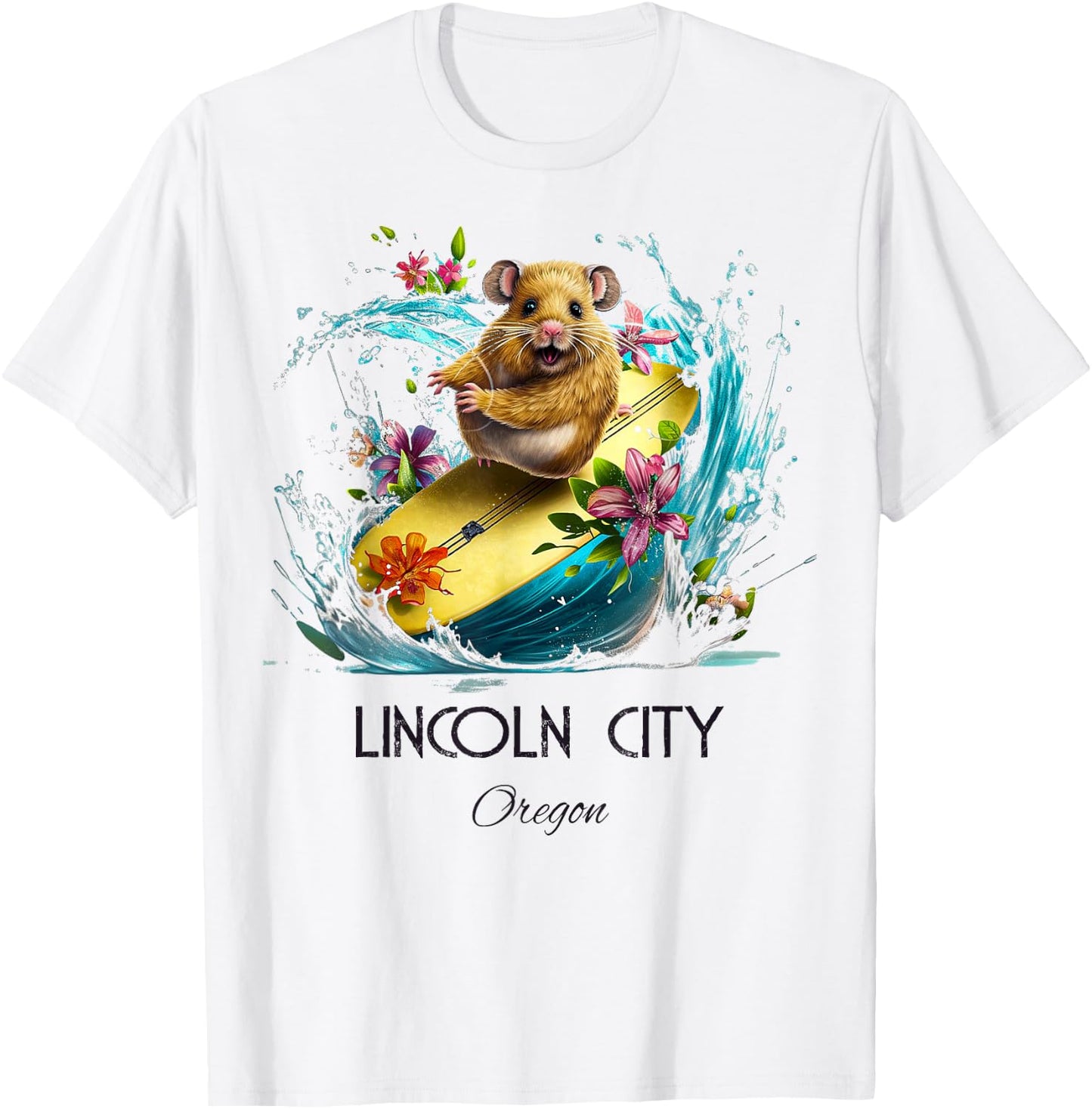Lincoln City Oregon T-Shirt - T-Shirt | White