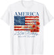 Floral 250th Anniversary USA 4th of July 250 Years America T-Shirt - T-Shirt | White
