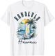 Honolulu Hawaii Hawaiian Surf Vintage Surfing Surfer T-Shirt - T-Shirt | White