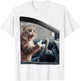 Eagerlys Cat Angry Kitten Driver Funny Art Grumpy Funny Fk T-Shirt - T-Shirt | White