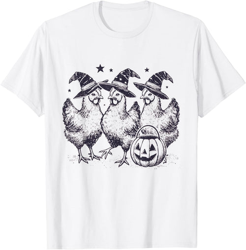 Funny Chicken Halloween Costume Spooky Season Chickens Witch