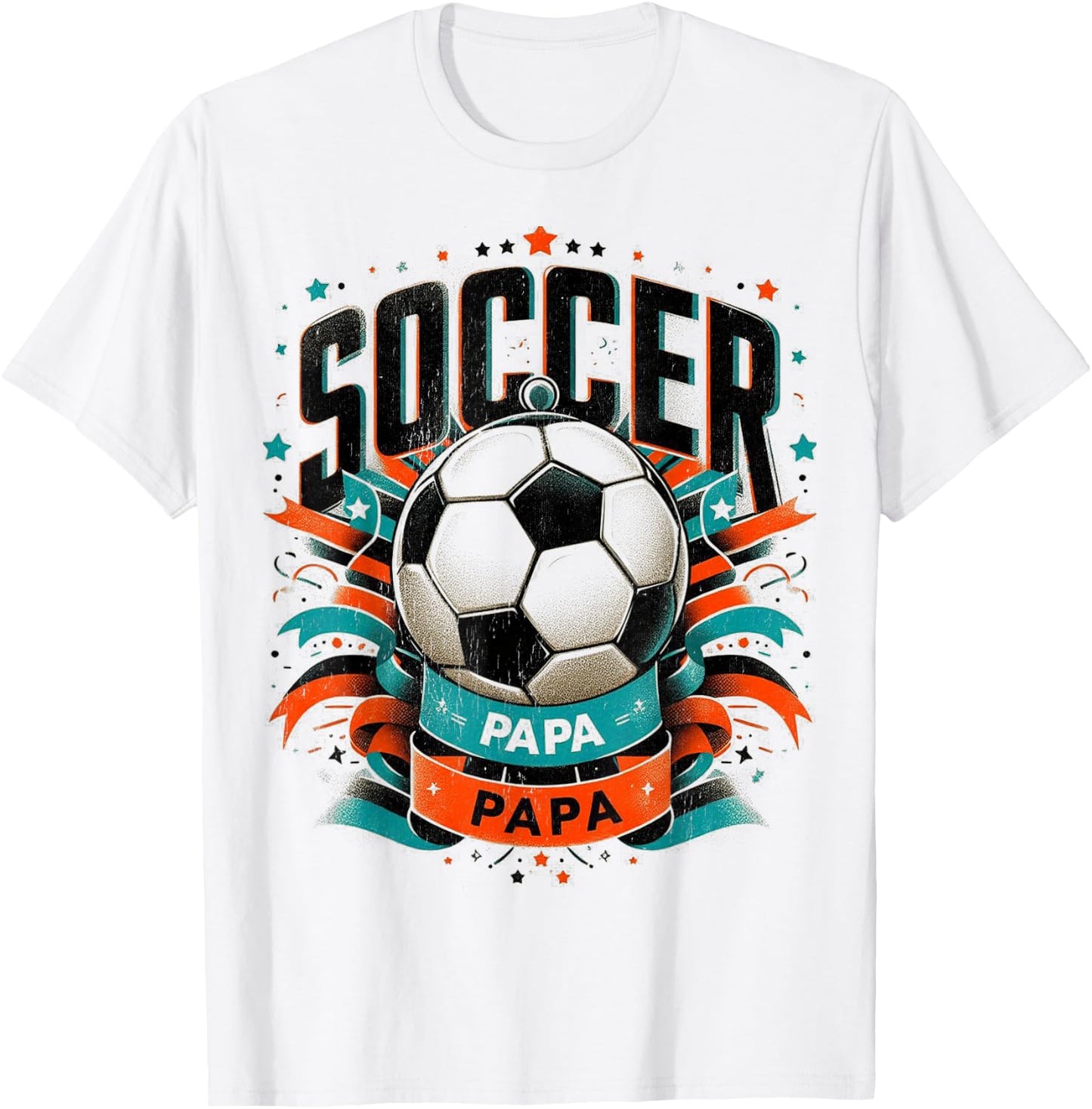 Soccer Papa Family Matching Dad Father's day T-Shirt - T-Shirt | White
