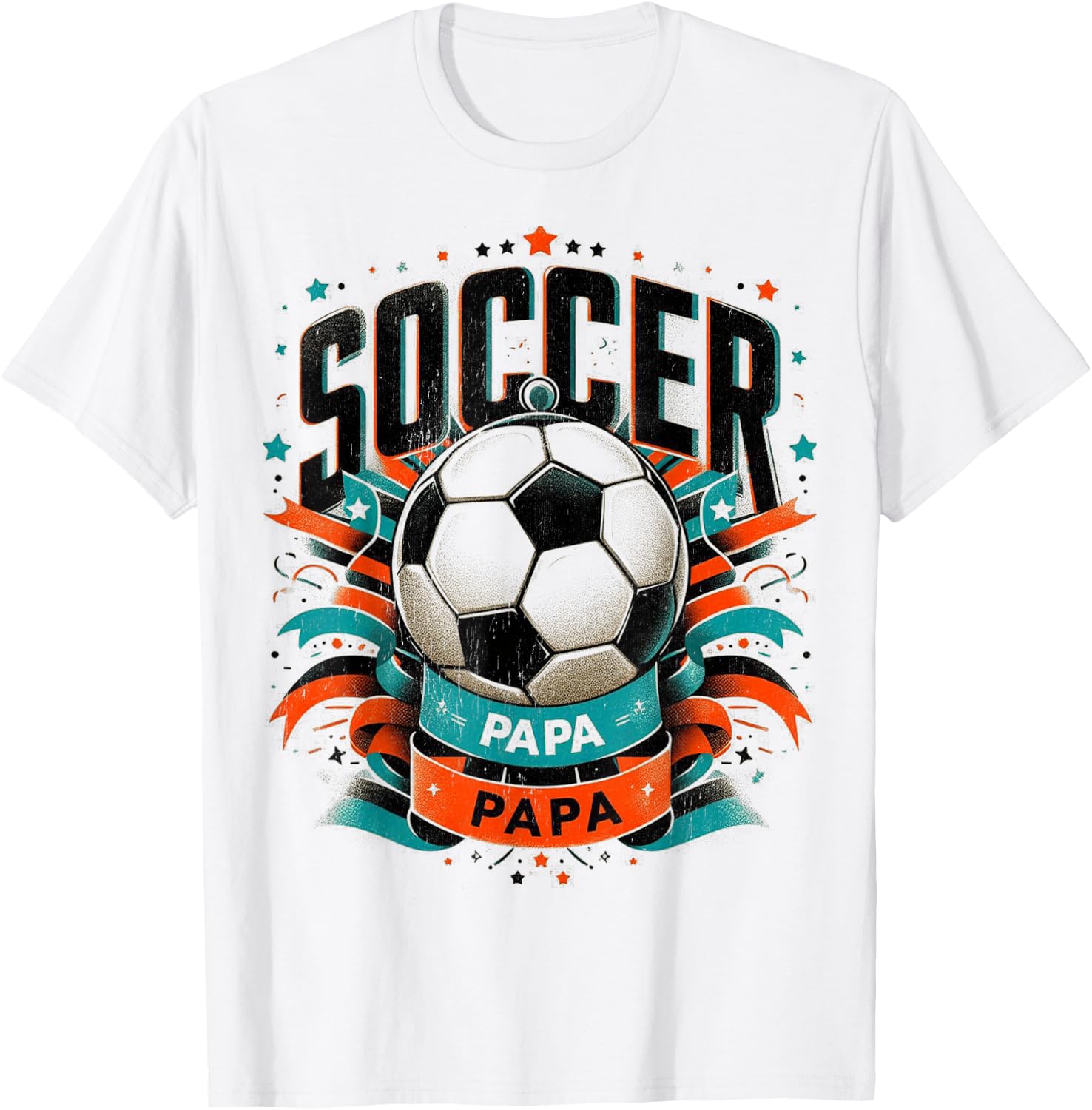 Soccer Papa Family Matching Dad Father's day T-Shirt - T-Shirt | White