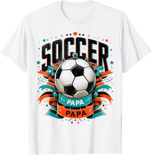 Soccer Papa Family Matching Dad Father's day T-Shirt - T-Shirt | White