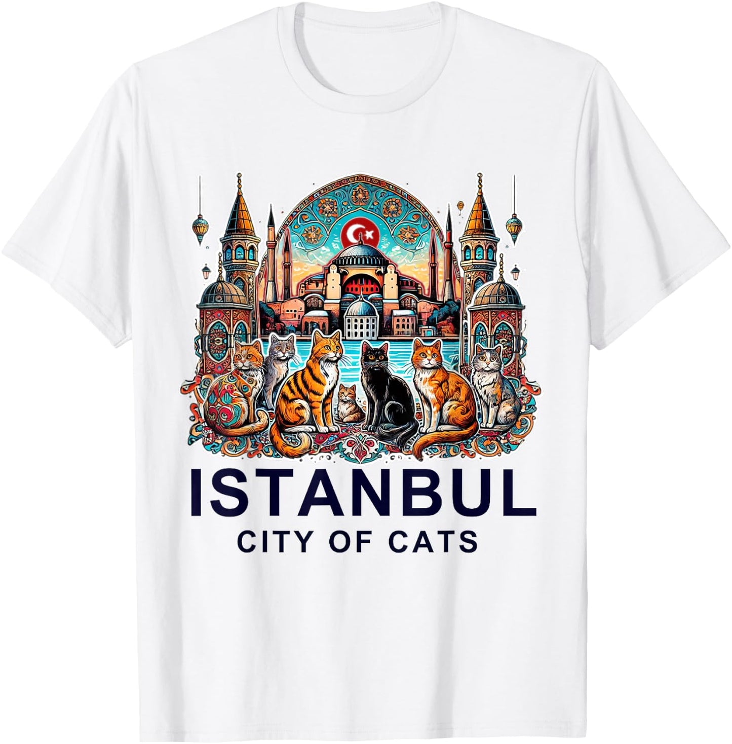 Istanbul, Turkey - City of Cats II T-Shirt - T-Shirt | White