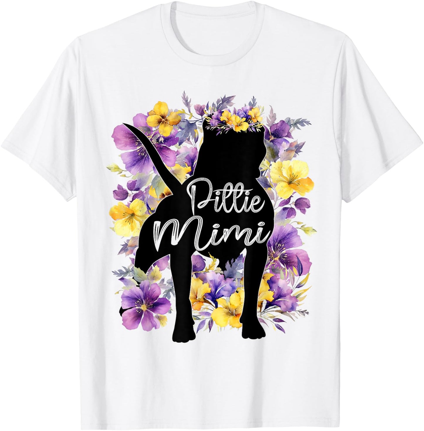 Cute Pittie Mama Pitbull Mimi Pitbull Dog Lover Mothers Day Men Women Girls Kids T-Shirt - T-Shirt | White