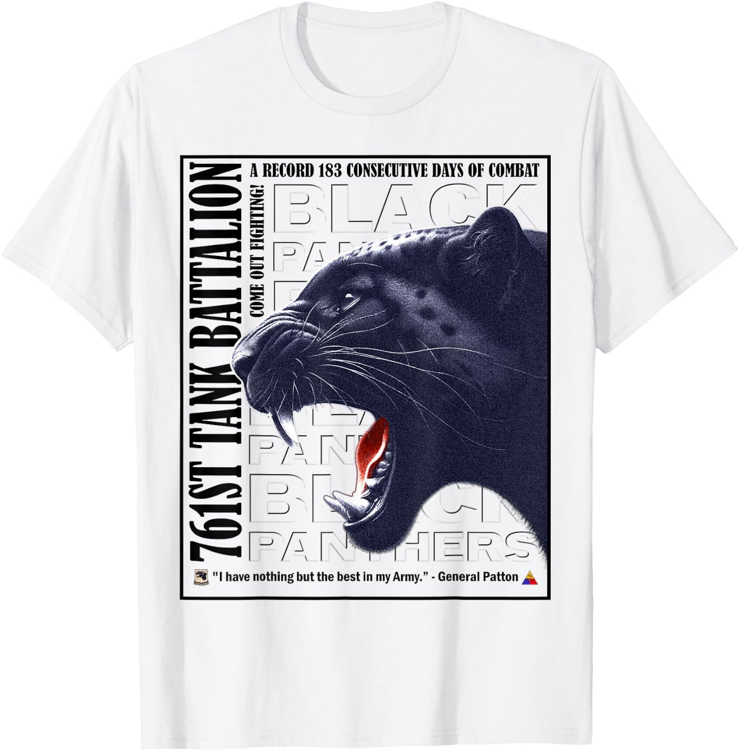 761st Tank Battalion WWII Black Panthers Pride T-Shirt - T-Shirt | White
