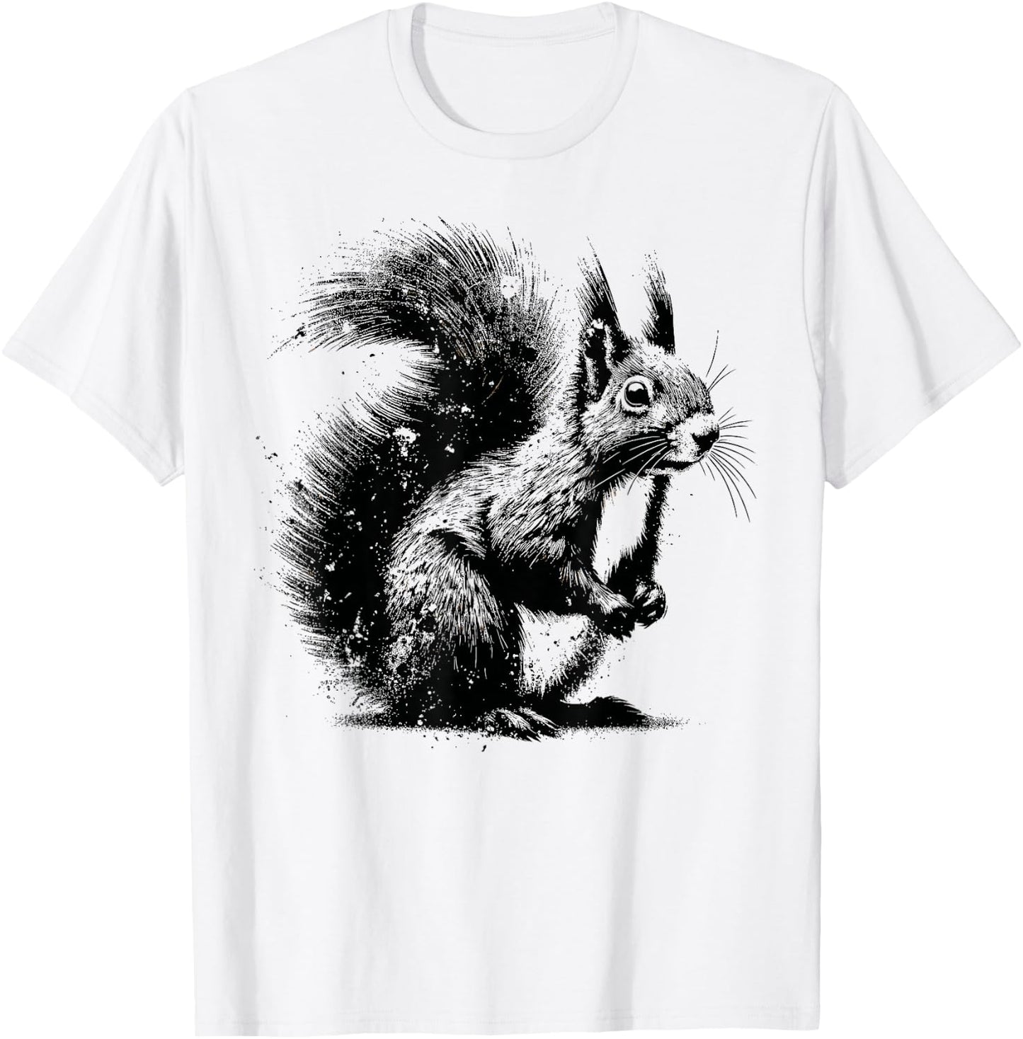 Edgy Grunge Aesthetic Squirrel Lover Shirt Edgy Squirrel T-Shirt - T-Shirt | White