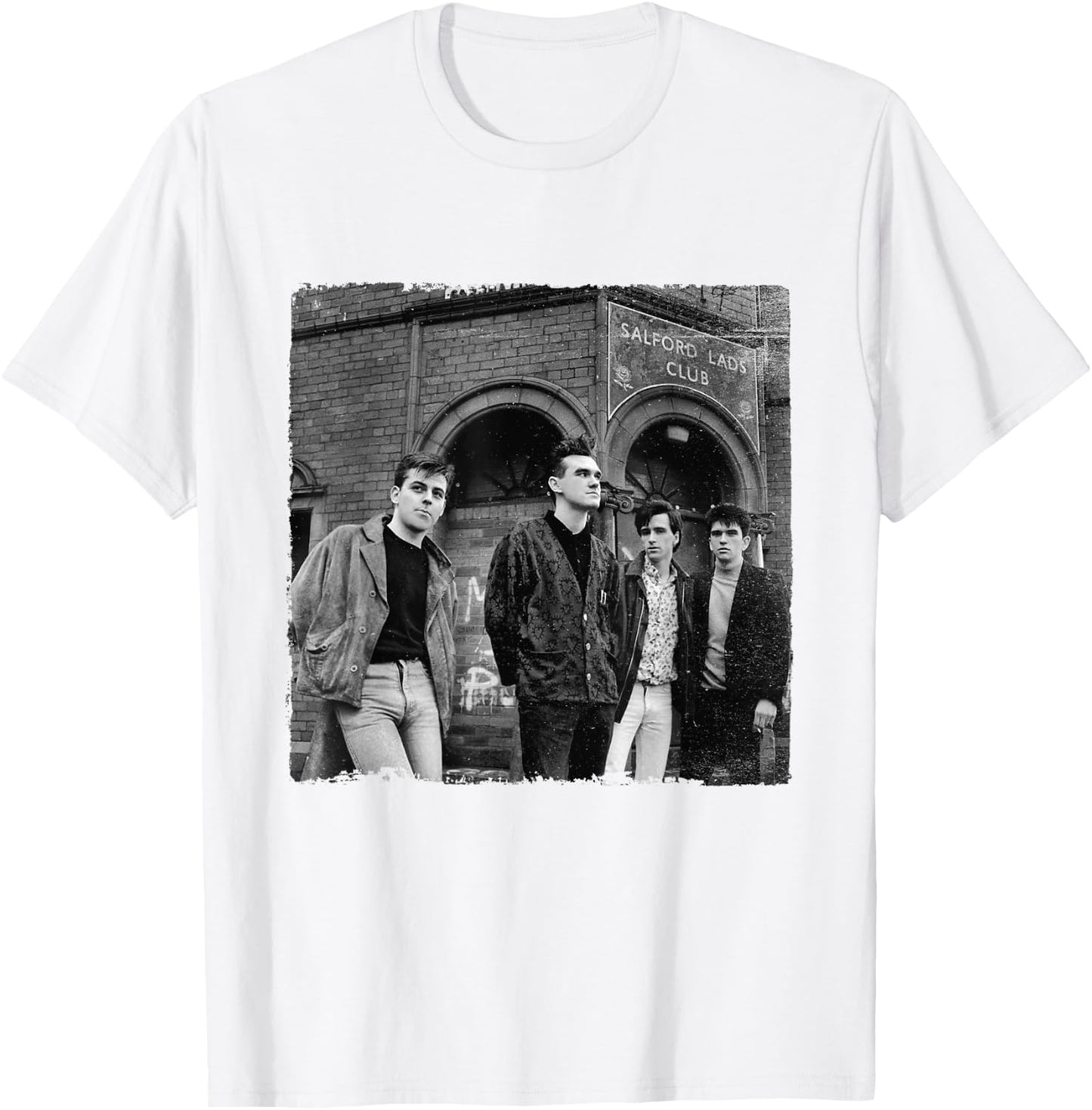 Salford Lads Club The Smiths Band Shot by Stephen Wright T-Shirt - T-Shirt | White