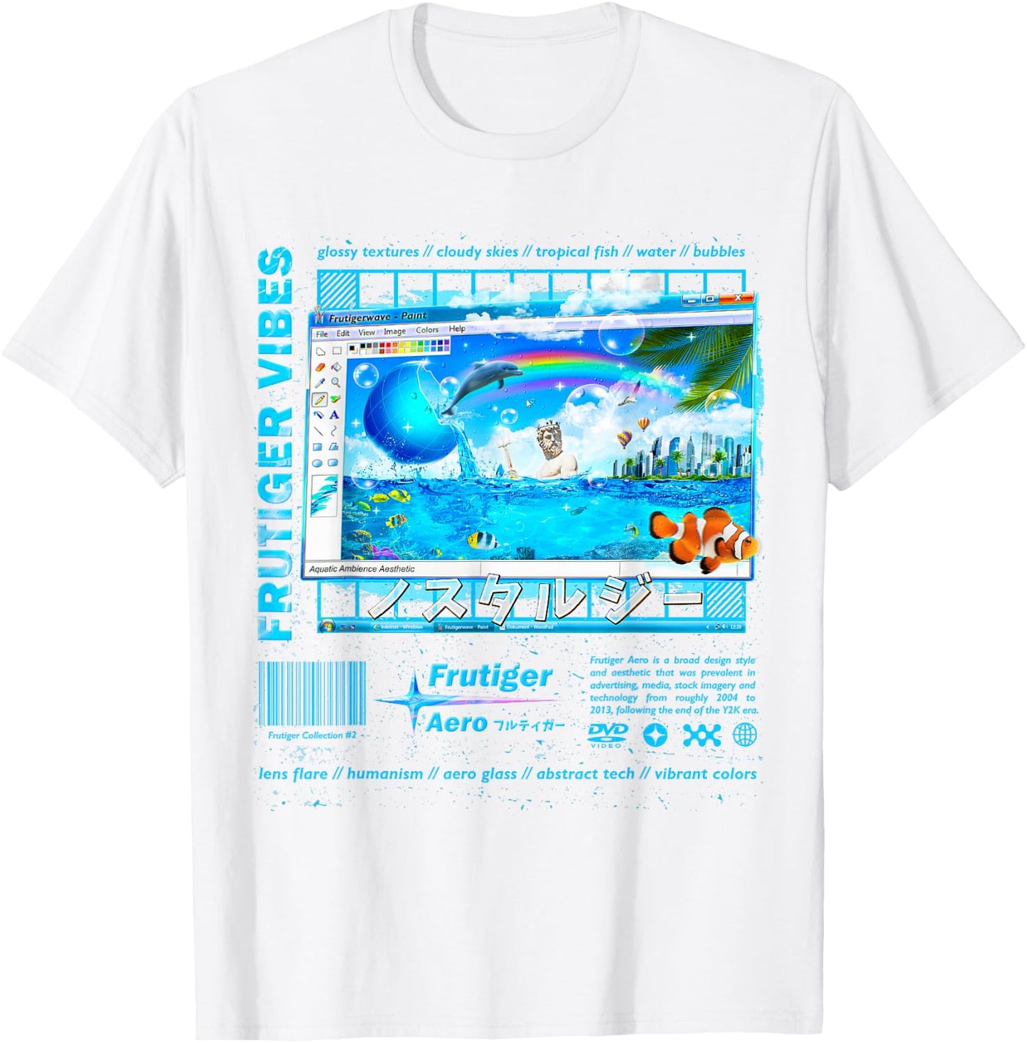 Frutiger Aero Fashion Collection - Frutiger Vibes T-Shirt - T-Shirt | White