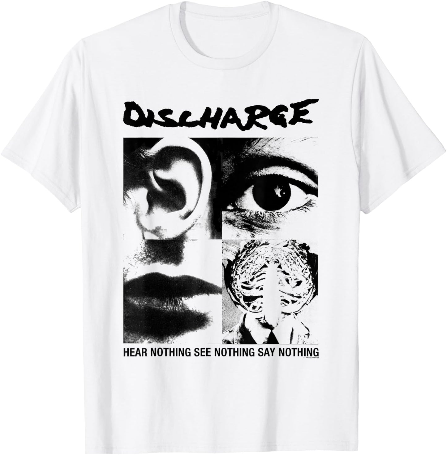 Discharge - Hear Nothing - Official Merchandise T-Shirt - T-Shirt | White