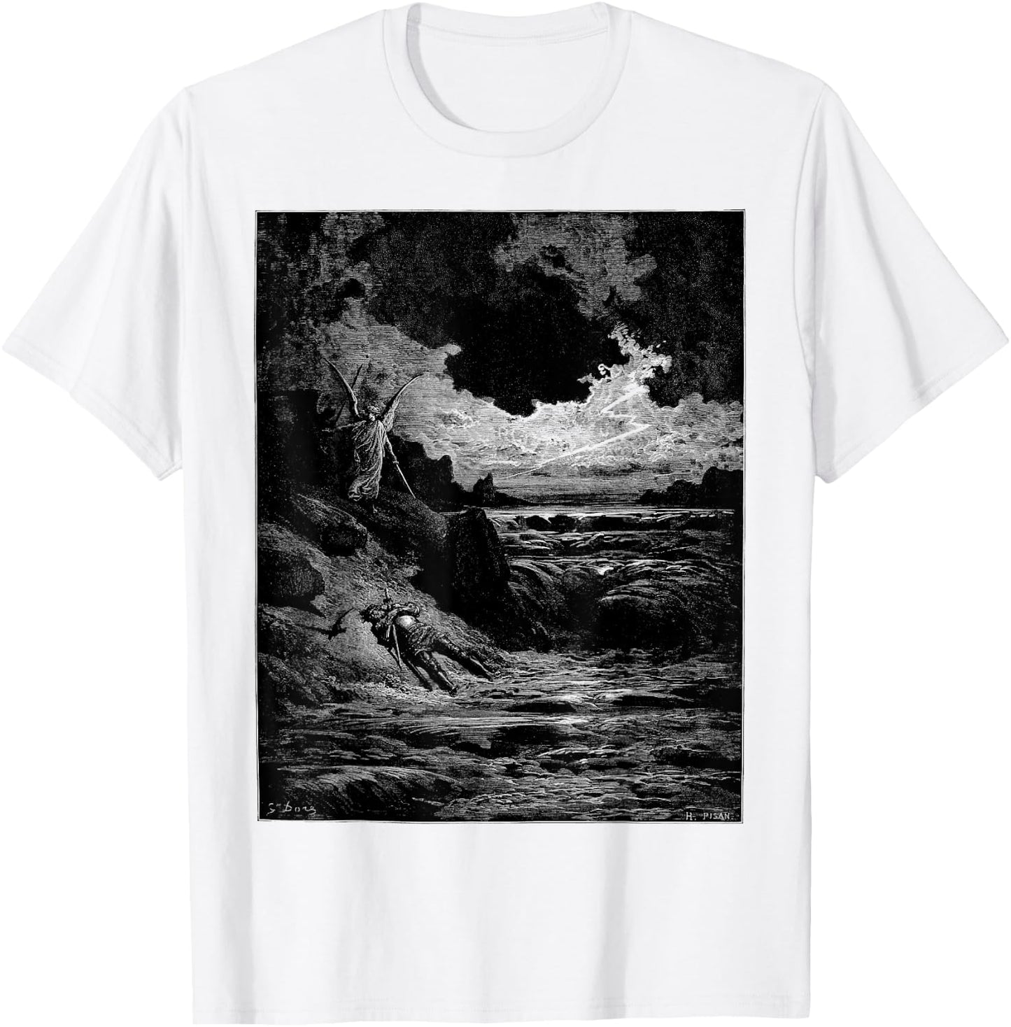 Gustave Dore Illustrations Dante Alighieri Divine Comedy T-Shirt - T-Shirt | White