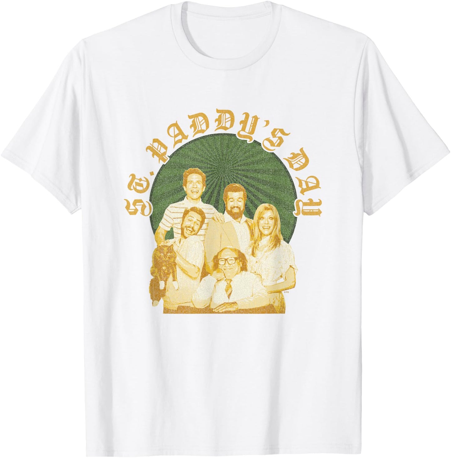 It's Always Sunny In Philadelphia St. Patrick's Day Faded T-Shirt - T-Shirt | White