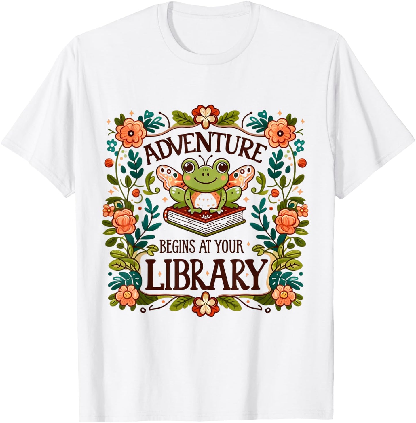 Adventure Begins At Your Library Summer Reading 2024 T-Shirt - T-Shirt | White