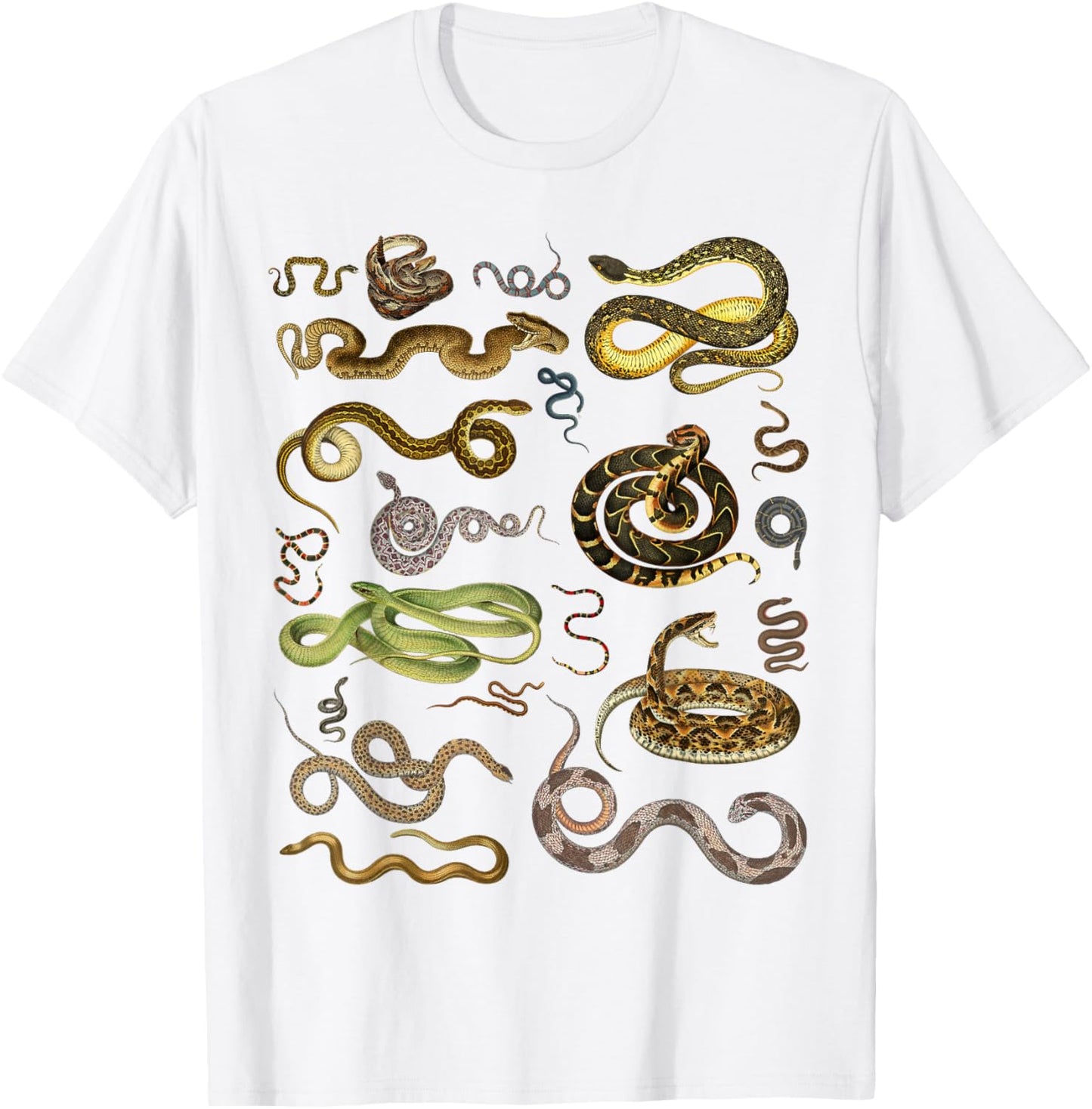 Types Of Snakes Educational Herpetologist Kids Boys Girls T-Shirt - T-Shirt | White