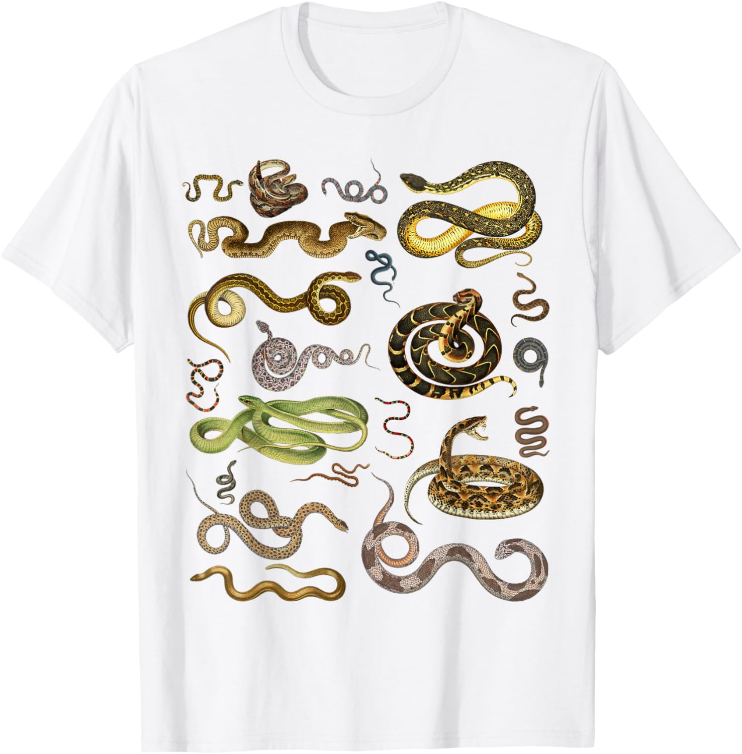 Types Of Snakes Educational Herpetologist Kids Boys Girls T-Shirt - T-Shirt | White