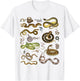 Types Of Snakes Educational Herpetologist Kids Boys Girls T-Shirt - T-Shirt | White