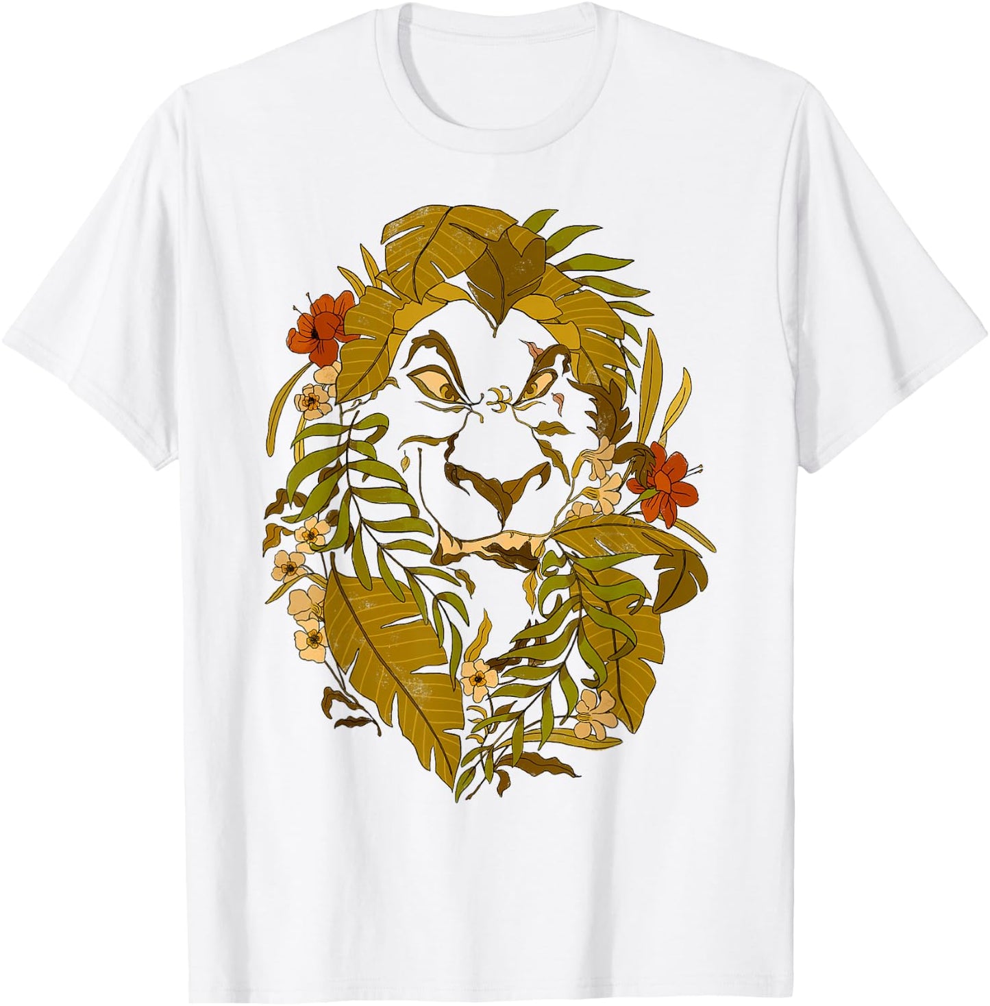 Disney The Lion King Leaf Scar Portrait T-Shirt - T-Shirt | White