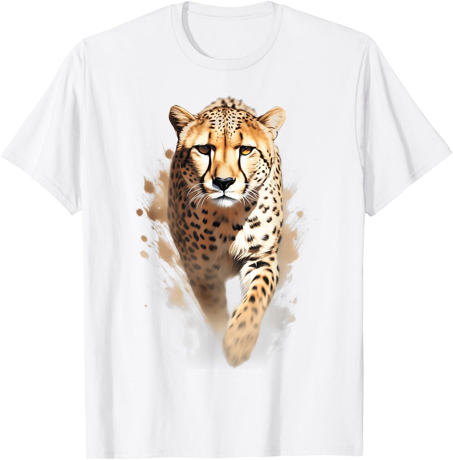 Graceful Cheetah Sprint Dynamic Cheetah Running Wild Cheetah T-Shirt - T-Shirt | White
