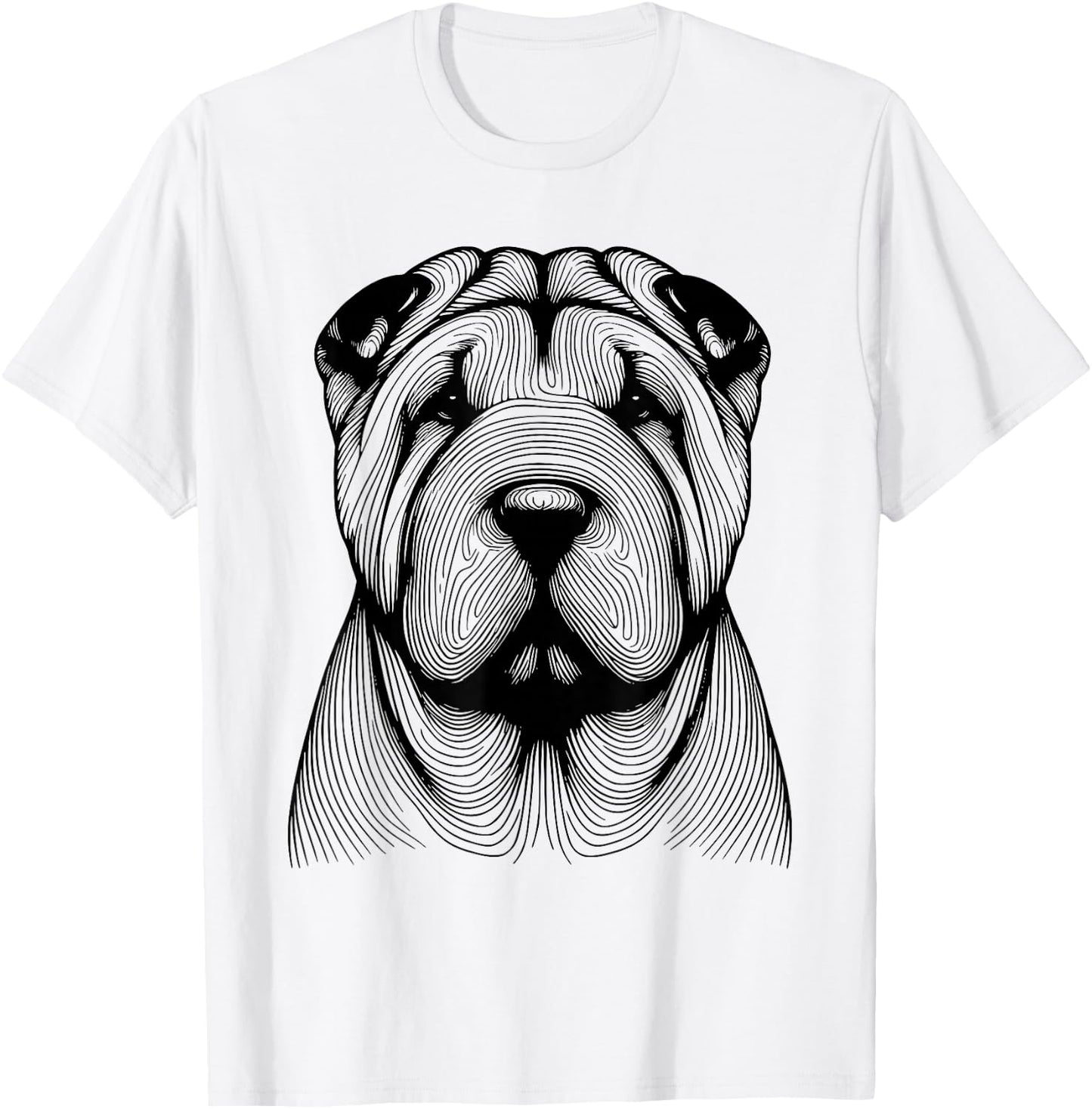 Dog Fingerprint - Shar Pei Dad Mom Women T-Shirt - T-Shirt | White
