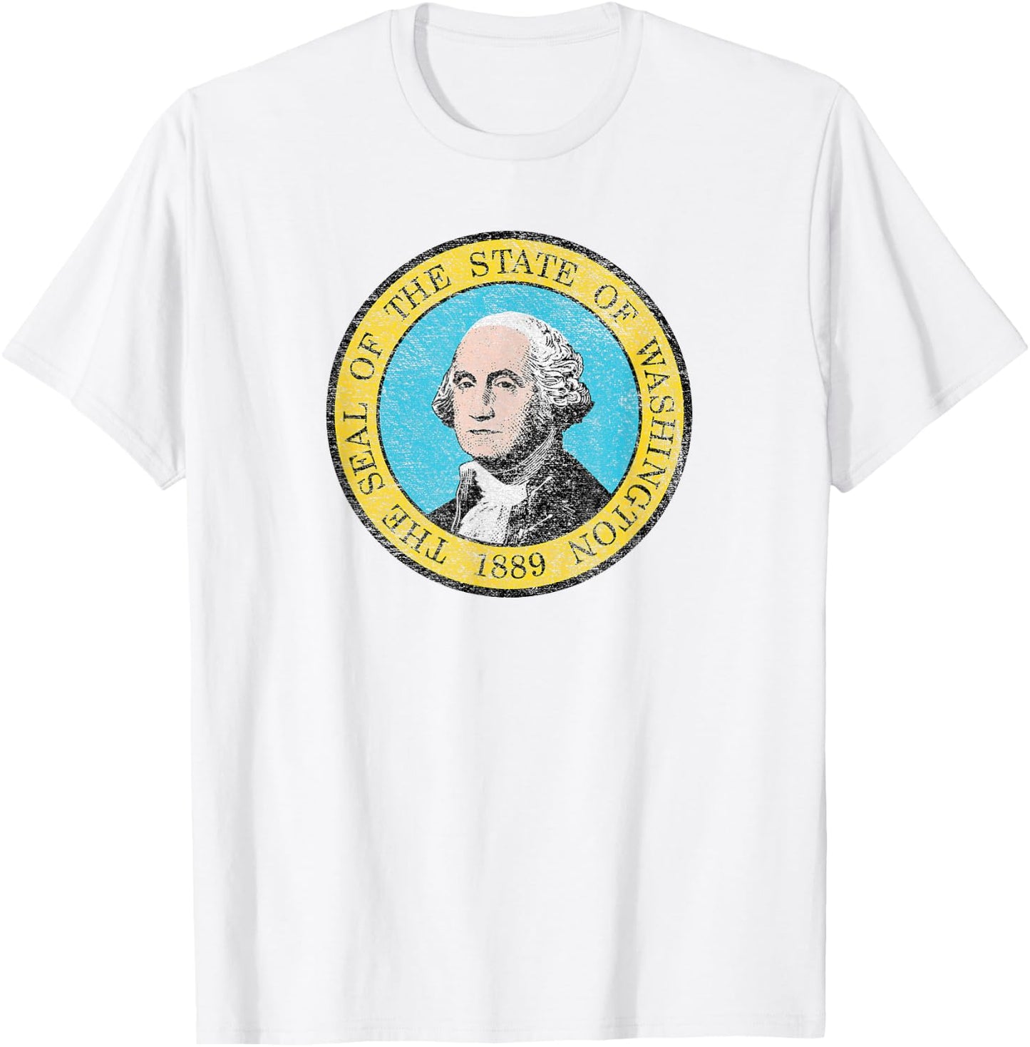 Washington State Flag The Evergreen State T-Shirt - T-Shirt | White