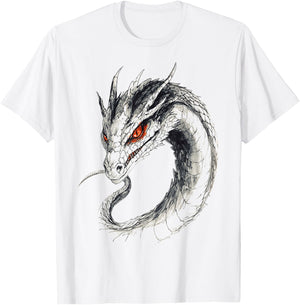 Basilisk Mythical Graphic Fantasy Illustration Basilisk T-Shirt - T-Shirt | White
