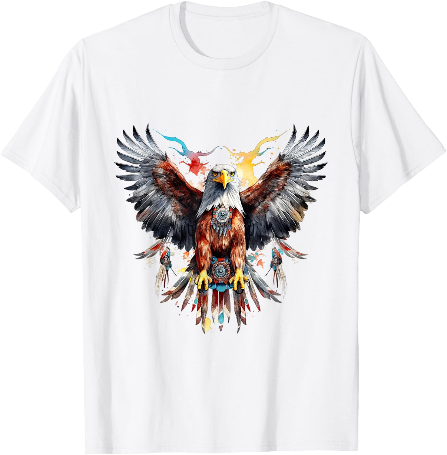 Native American Wild Eagle T-Shirt - T-Shirt | White